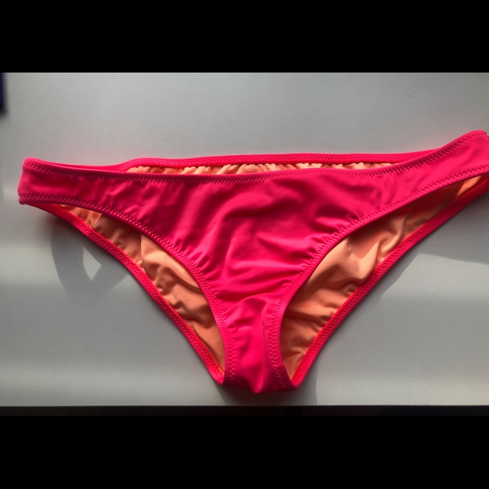 Victoria secret hot pink bathing suit bottoms